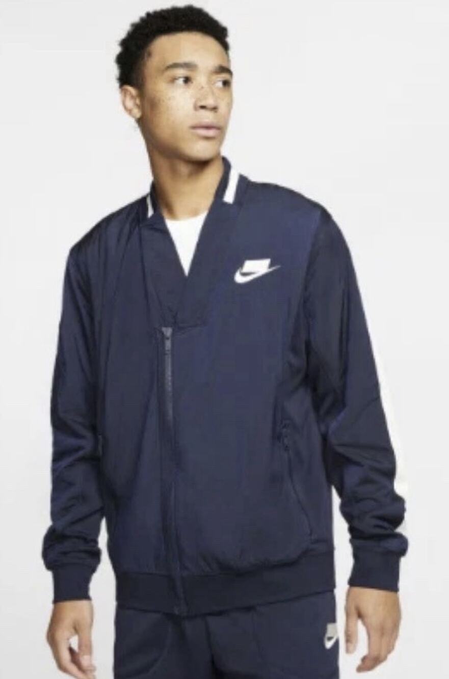 Nike NSW Sportswear Full Zip Dark Blue Jacket Mens XL Tall New Fast Shipping